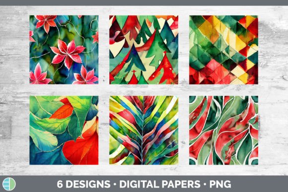 Christmas Backgrounds Digital Scrapboo: Seasonal Illustrations for Real Projects