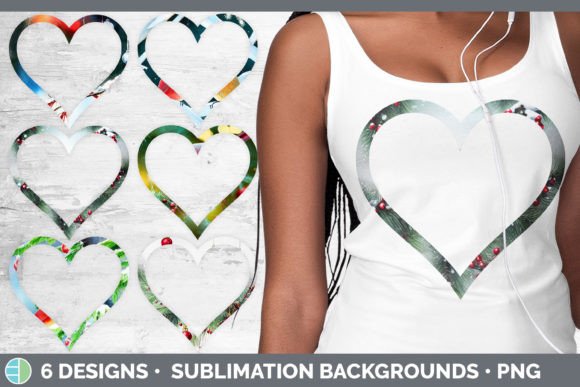 Christmas Cardinals Heart Frame Clipart for Illustrations