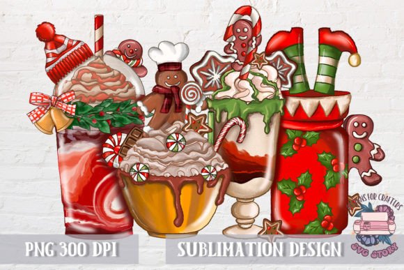 Christmas Gingerbread Man Coffee PNG Illustration Review