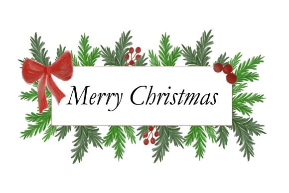 Christmas Greeting Card Illustration for Website and Editorial Use