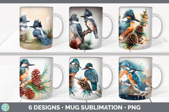 Christmas Kingfisher Mug Sublimation C: A Designer's Review of Seasonal Illustrations