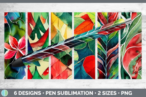Christmas Pen Wraps Epoxy Sublimation for Illustrations