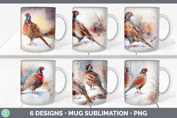 Christmas Pheasant Mug Sublimation Cof & Illustrations Review