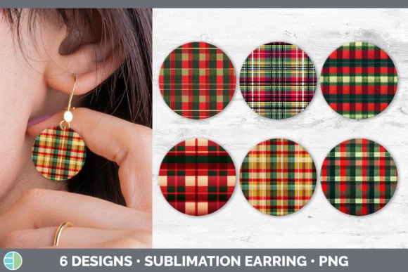Christmas Plaid Round Earring Sublimat: A Review of Seasonal Illustrations