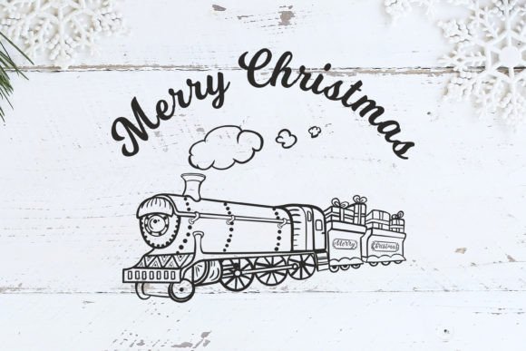 Christmas Train SVG, Hoo Choo Train Illustrations