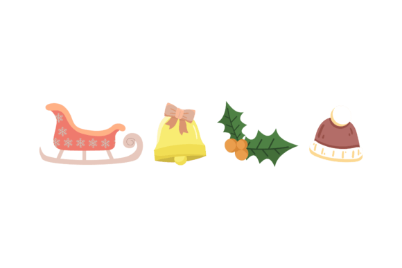 Christmas Winter Marry Illustrations for Local Branding