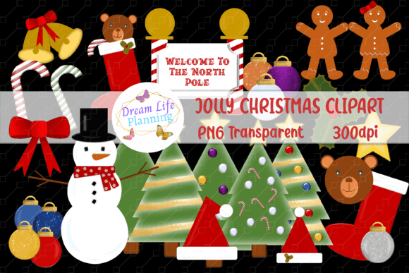 Jolly Christmas Clipart for Festive Illustrations