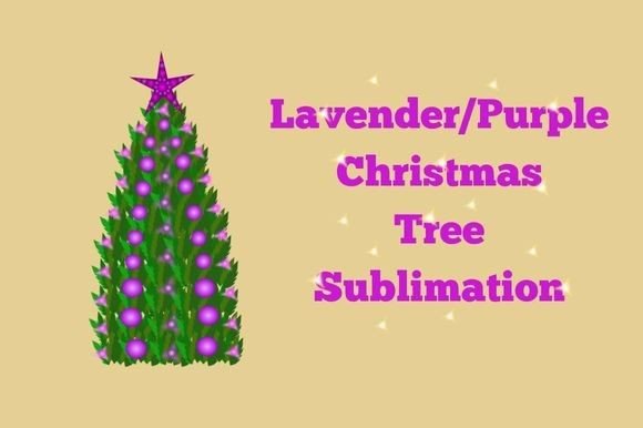 Lavender Purple Christmas Tree Illustration