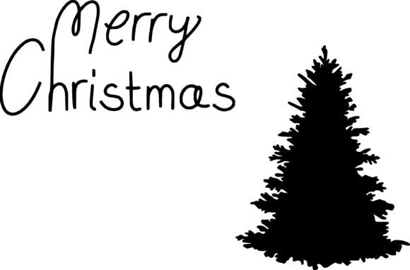 Merry Christmas Fir Tree Banner Illustration