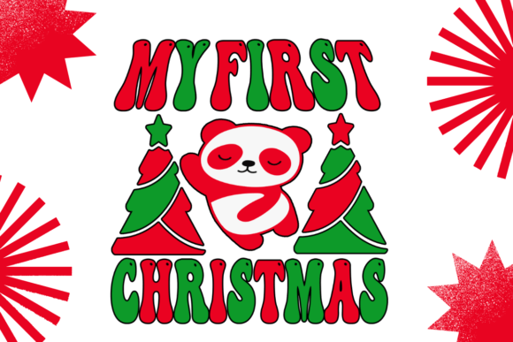 My First Christmas - Panda Illustration for Local Branding