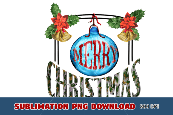 Retro Merry Christmas Sublimation PNG Illustrations
