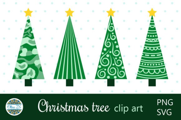 SVG PNG Christmas Tree Clip Art for Seasonal Illustrations